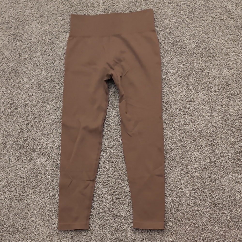 Women's OQQ Leggings Brown Leggings Size L